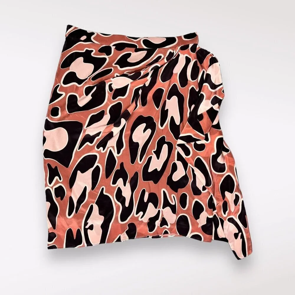 camilla & marc Animal Print Midi Skirt - Black, Pink, Cream